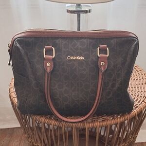 Calvin Klein Brown Monogram Women's Bag